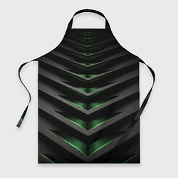 Фартук кулинарный Зеленые яркие абстрактные вставки спортивный стиль, цвет: 3D-принт