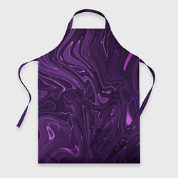 Фартук кулинарный Абстакция на темно фиолетовом, цвет: 3D-принт