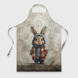 Фартук кулинарный Кролик в пальто, цвет: 3D-принт