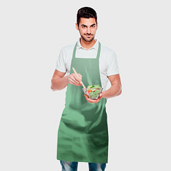 Фартук кулинарный Градиент приглушённый зелёный, цвет: 3D-принт — фото 2