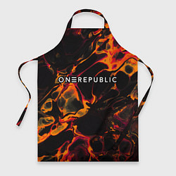 Фартук кулинарный OneRepublic red lava, цвет: 3D-принт