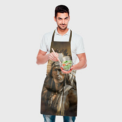 Фартук кулинарный Североамериканский индеец, цвет: 3D-принт — фото 2