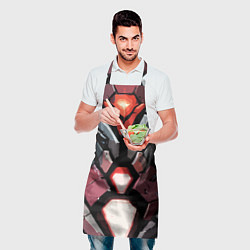 Фартук кулинарный Красная броня киберпанк, цвет: 3D-принт — фото 2