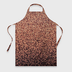 Фартук кулинарный Мелкая мозаика тёмный персиковый, цвет: 3D-принт