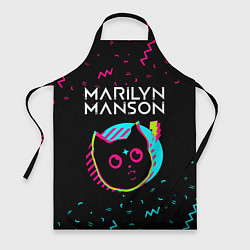 Фартук кулинарный Marilyn Manson - rock star cat, цвет: 3D-принт