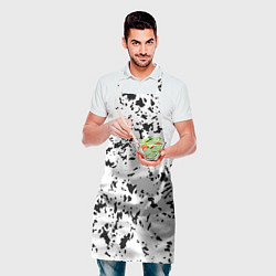 Фартук кулинарный Белый с чёрными пятнышками, цвет: 3D-принт — фото 2