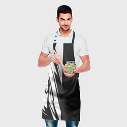 Фартук кулинарный Tesla - carbon texture, цвет: 3D-принт — фото 2