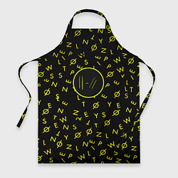 Фартук кулинарный Twenty one pilots pattern rock yellow, цвет: 3D-принт