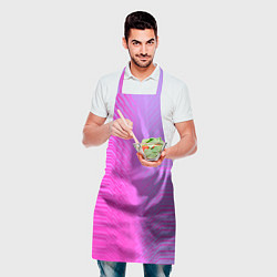 Фартук кулинарный Розовые градиентные линии, цвет: 3D-принт — фото 2