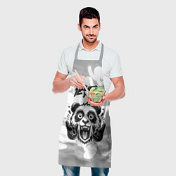 Фартук кулинарный Slayer рок панда на светлом фоне, цвет: 3D-принт — фото 2