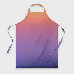 Фартук кулинарный Градиент закатное небо желтый фиолетовый, цвет: 3D-принт
