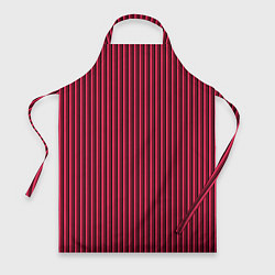 Фартук кулинарный Красно-розовый полосатый, цвет: 3D-принт