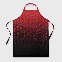 Фартук кулинарный Градиент мозаика красно-чёрный, цвет: 3D-принт