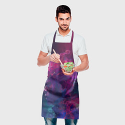 Фартук кулинарный Человек растворяющийся в фиолетовом дыму, цвет: 3D-принт — фото 2