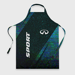 Фартук кулинарный Infiniti sport glitch blue, цвет: 3D-принт