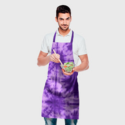 Фартук кулинарный Тай дай фиолетовый, цвет: 3D-принт — фото 2