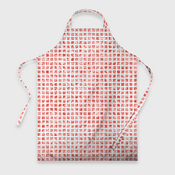 Фартук кулинарный Паттерн маленькая красная мозаичная плитка, цвет: 3D-принт
