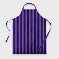 Фартук кулинарный Полосатый яркий фиолетовый, цвет: 3D-принт