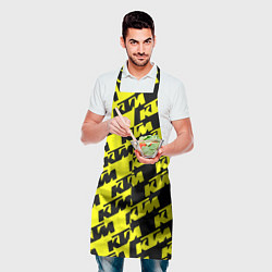 Фартук кулинарный KTU жёлто чёрный стиль, цвет: 3D-принт — фото 2