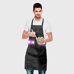 Фартук кулинарный Эндермен майнкрафт, цвет: 3D-принт — фото 2