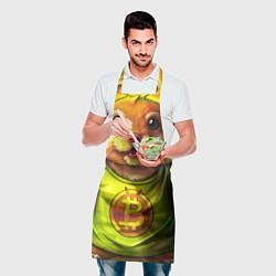 Фартук кулинарный Хомячок и криптоактив, цвет: 3D-принт — фото 2