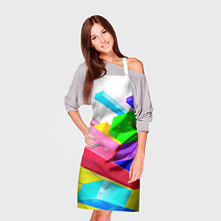 Фартук кулинарный Цветные столбы, цвет: 3D-принт — фото 2