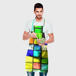 Фартук кулинарный Оптические кубы, цвет: 3D-принт — фото 2