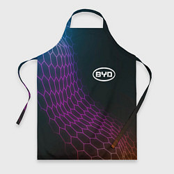 Фартук кулинарный BYD neon hexagon, цвет: 3D-принт