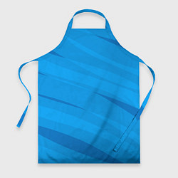 Фартук кулинарный Насыщенный голубой полосами, цвет: 3D-принт