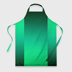 Фартук кулинарный Яркий зеленый градиентный комбинированный фон, цвет: 3D-принт