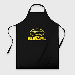 Фартук кулинарный Subaru logo yellow, цвет: 3D-принт