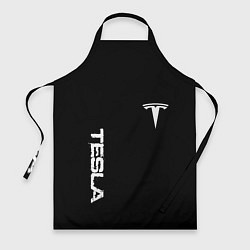 Фартук кулинарный Tesla logo white, цвет: 3D-принт