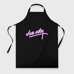 Фартук кулинарный Vice city logo neon, цвет: 3D-принт