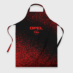 Фартук кулинарный Opel чёрно-красный, цвет: 3D-принт