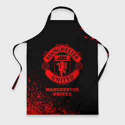 Фартук кулинарный Manchester United - red gradient, цвет: 3D-принт