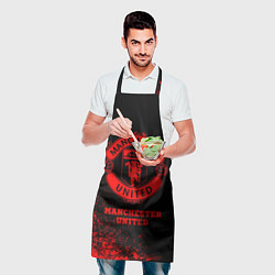 Фартук кулинарный Manchester United - red gradient, цвет: 3D-принт — фото 2
