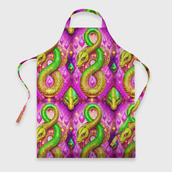 Фартук Желто-зеленые змеи паттерн