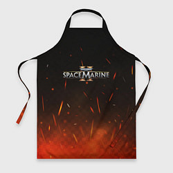 Фартук кулинарный Warhammer 40000 space marine 2 logo fire, цвет: 3D-принт