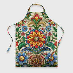 Фартук кулинарный Русские классические узоры и орнамент, цвет: 3D-принт