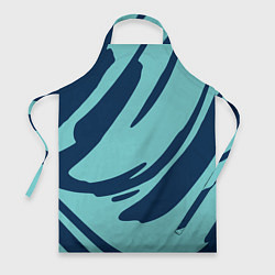 Фартук Тёмно-синий и бирюзовый абстракция