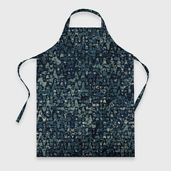 Фартук Тёмный сине-зелёный абстрактный