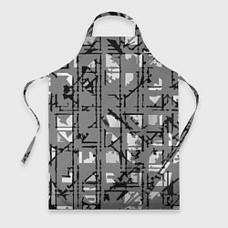 Фартук Тёмный серый простая абстракция