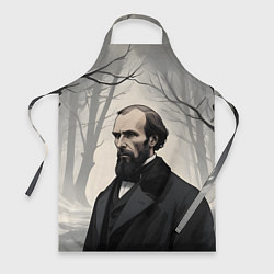 Фартук кулинарный Достоевский зимняя аллея, цвет: 3D-принт