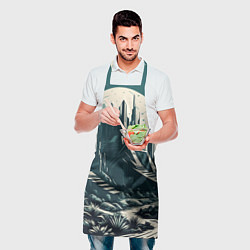 Фартук кулинарный Фантастика город, цвет: 3D-принт — фото 2