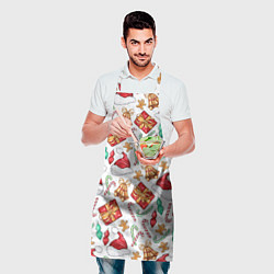 Фартук кулинарный Новогодний паттерн 2025, цвет: 3D-принт — фото 2