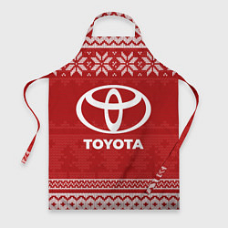 Фартук кулинарный Новогодний Toyota, цвет: 3D-принт