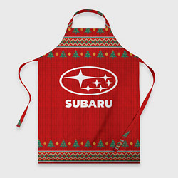 Фартук кулинарный Subaru new year, цвет: 3D-принт