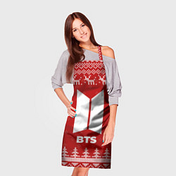 Фартук кулинарный Новогодний BTS с оленями, цвет: 3D-принт — фото 2