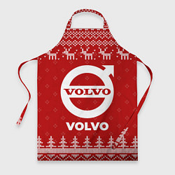 Фартук кулинарный Новогодний Volvo с оленями, цвет: 3D-принт