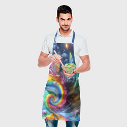 Фартук кулинарный Абстрактное граффити с лицом девушки, цвет: 3D-принт — фото 2